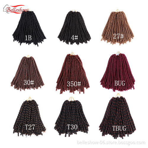 Hot sell freetress soft dread crochet freetress urban soft dread crochet braids how to install soft dreads